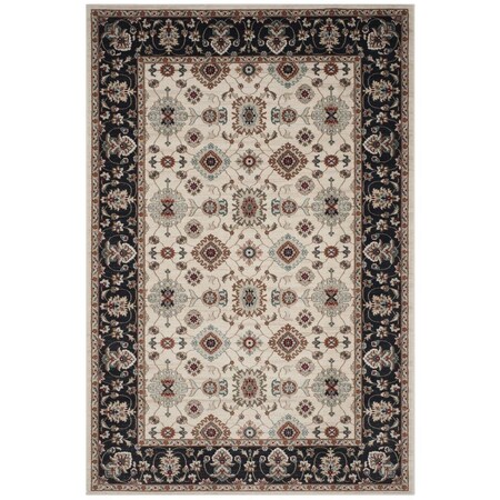 Safavieh 6 x 9 ft. Lyndhurst Power Loomed Medium Rectangular Area Rug, Cream and Navy LNH332K-6